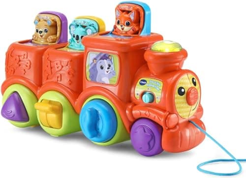 Image of VTech Pop & Sing Animal Train | Push & Pull Toy Train With Animal Sounds & Music | Suitable for Ages 6-36 Months, English Version