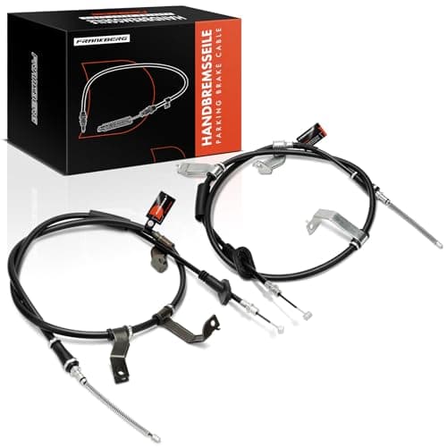 Image of Frankberg 2x Handbrake Cable Parking Brake Compatible with Sportage II JE KM 2.0L 2.7L 2004-2010 Sportage II KM 2.0L 2008-2010 Replace# 597601F600, K17508