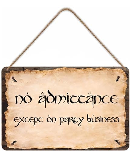 Image of flinelife No Admittance Except on Party Business Metal Sign, 12x8, Perfect for Fans