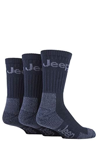 Image of Jeep Men's JM273 3 Pair Luxury Terrain Socks (6-11, Navy/Sky)