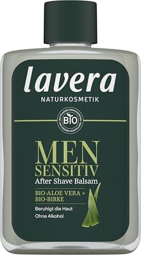 Image of lavera Men sensitiv After Shave Balm - nourishes & refreshes - protects against burning, redness & dryness - soothes irritated skin - vegan - natural cosmetics - 100 ml