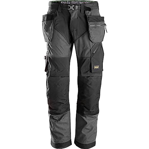 Image of Snickers FlexiWork Work Trousers with Holster Pockets Size 256 in Navy/Black, 44