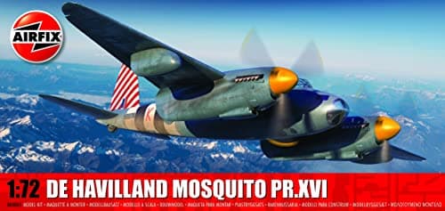 Image of Airfix Model Set - A04065 de Havilland Mosquito PR.XVI Model Building Kit - Plastic Model Plane Kits for Adults & Children 8+, Set Includes Sprues & Decals - 1:72 Scale Model