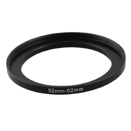 Image of sourcingmap 52mm-62mm Filter Ring Adapter, Metal Camera Lens Filter 52mm to 62mm Camera Stepping Step Up Ring Adapter for Digital DSLR SLR Camera, 1 Pcs Black