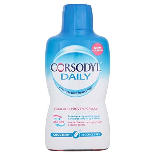 Image of Corsodyl Daily Cool Mint Alcohol Free Mouthwash 500 millilitres x 6