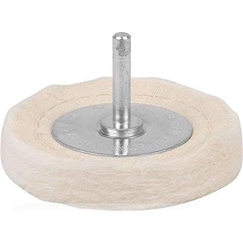 Image of Polishing Wheel, Cotton Buffing Wheel Pad Mop for Metal Aluminum/Steel/Chrome/Alloy Wood Plastic Glass Ceramic, Cone/Column/Dome/Disc Drill Buffer Attachment with 4" Shank