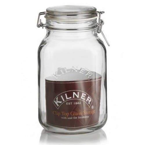 Image of Kilner Clear Glass 2L Clip Top Preserve Jar