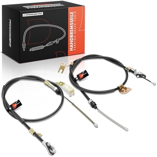 Image of Frankberg 2x Handbrake Cable Rear Compatible with C1 PM PN 2005-2014 107 PM PN 2005-2014 Aygo B1 2005-2014 Aygo Box/Hatchback B1 2005-2014 Replace# 46420-0H010