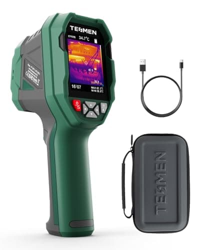 Image of TESMEN TKA-6000 Thermal Imaging Camera, 240 x 240 TISR Resolution, -20℃~550℃, 25 Hz Handheld Infrared Thermal Camera, Ultra-Sensitive 40mK, Live Tracking for Home Maintenance, Leak/HVAC Inspection