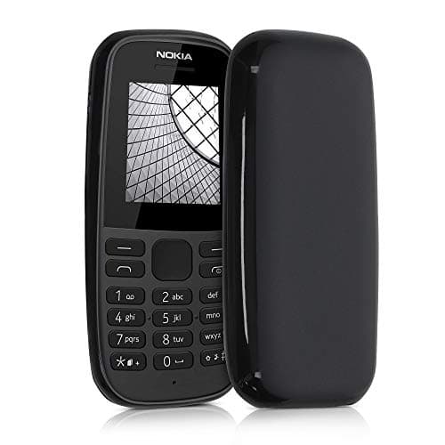 Image of kwmobile Case for Nokia 105 (2019) Case - Soft Cover - Shockproof TPU Material - Wireless Charging - Black