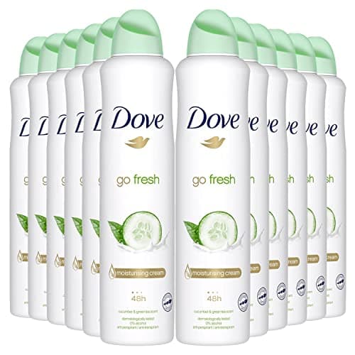 Image of Dove Go Fresh Cucumber Spray Anti-Perspirant Deodorant 250ml (PACK OF 6)