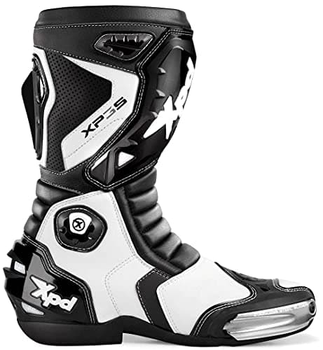 Image of XPD XP3-S S55-011 Motorcycle Boots, Black/White Size 41