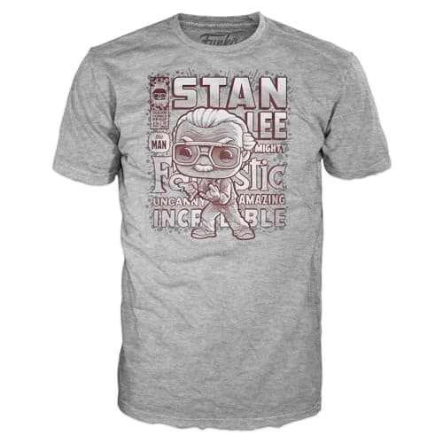 Image of Funko Boxed Tee: Marvel - Stan Lee - Medium - Marvel Comics - T-Shirt - Clothes - Gift Idea - Short Sleeve Top for Adults Unisex Men and Women - Official Merchandise - Comic Books Fans
