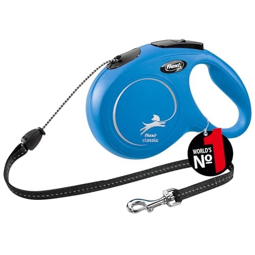 Image of flexi Classic M Cord 8 m blue, retractable leash for dogs up to 20 kg