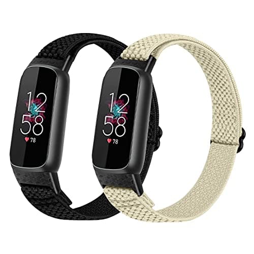Image of TumpCez Elastic Nylon Strap Only Compatible with Fitbit Luxe Strap for Women Men,Adjustable Stretchy Soft Sport Band Replacement Wristband