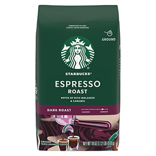 Image of Starbucks Dark Roast Ground Coffee — Espresso Roast — 100% Arabica — 1 bag (18 oz.)