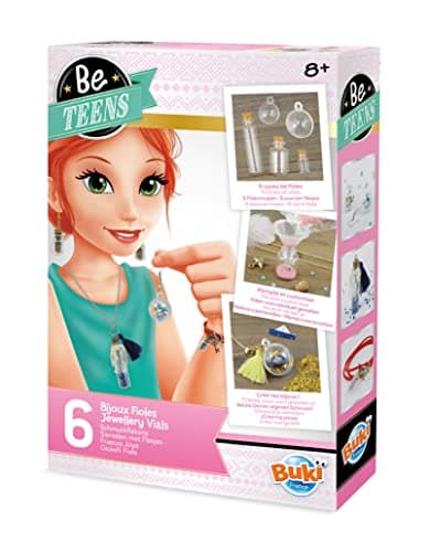 Image of Buki France Be Teens Jewellery Vials Making Gift Set. Create Bracelets, Necklaces & Earrings with Instructions & Accessories. Arts & Crafts Present for Kids. Suitable for Boys & Girls 8+