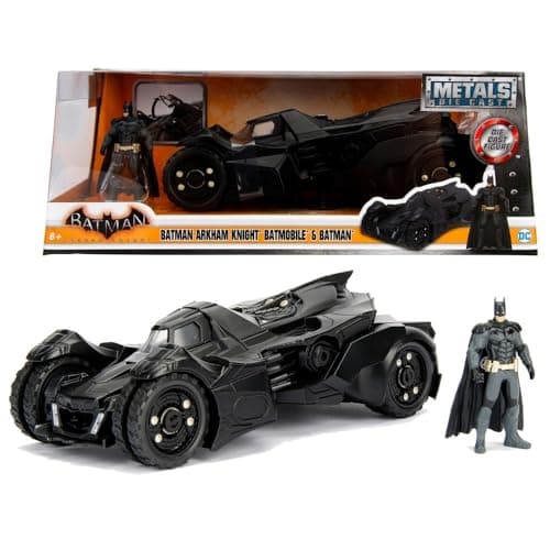 Image of Jada Toys 253215004 Arkham Knight Batmobile Highly Detailed 1:24 Model Car Including Batman Figure, Cockpit and Doors Can Be Opened with wheel, Black