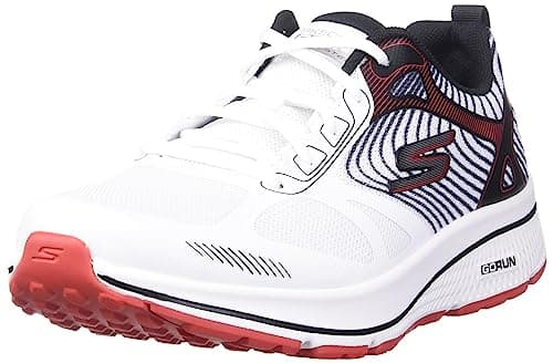 Image of Skechers Men's GOrun Consistent-Athletic Workout Running Walking Shoe Sneaker with Air Cooled Foam, White/Black/Red 2, 11