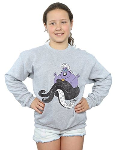 Image of Disney Girls The Little Mermaid Classic Ursula Sweatshirt 9-11 Years Sport Grey