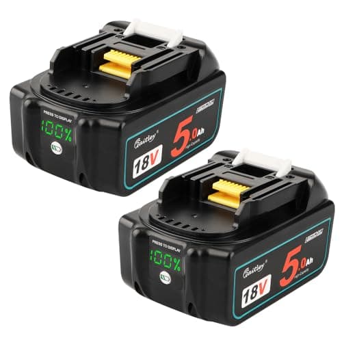 Image of Power Elektro 2Pack 5.0Ah Replacement Battery compatible with Makita 18V, Lithium Ion for BL1850 BL1850B BL1840 BL1840B BL1830 BL1830B BL1815 LXT Tools with LED Indicator