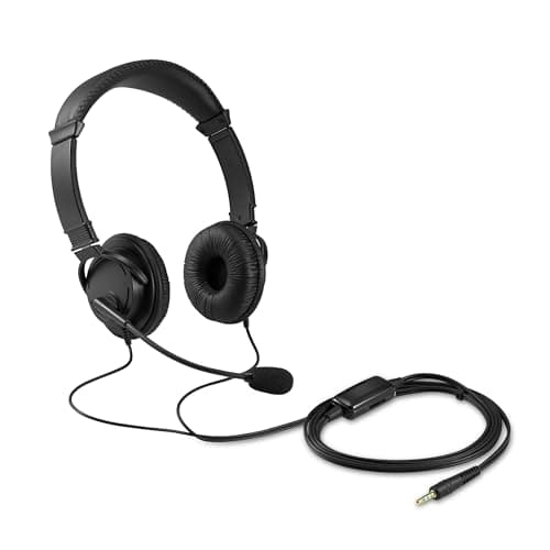 Image of Kensington Hi-Fi Headphones with Mic and Volume Control, Features Rotating Noise-Cancelling Microphone, Adjustable Universal Headband Fits All Ages (K33597WW)