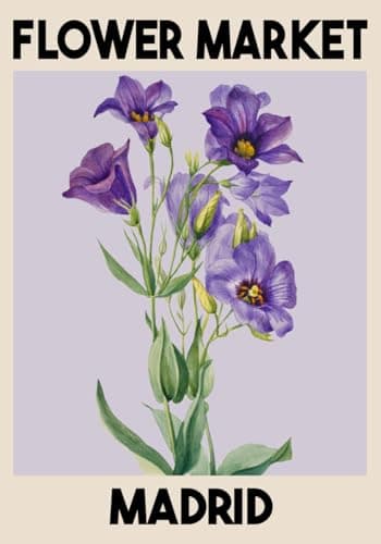 Image of FLOWER MARKET - MADRID / Stackable Decorative Book for Coffee Tables and Bookshelves / Interior Design and Home Décor. (The Floral Gallery)