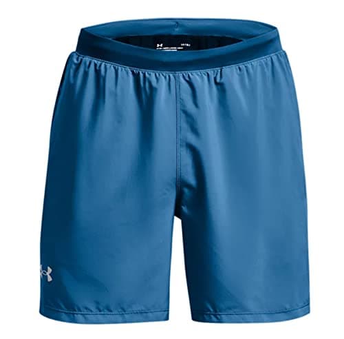 Image of Under Armour Men's Speed Stride 2.0 Shorts, Cruise Blue (899)/Reflective, Large