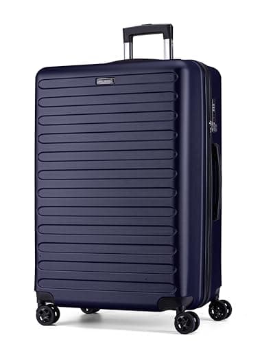 Image of FLIEE Large Suitcase Hard Shell | 4 Dual Spinner Wheels | Aluminum Telescopic Handle |TSA 3 Digit Combination Lock | Lightweight Suitcase| Large 28" Hold Check in Luggage | (Blue, Large 28'')