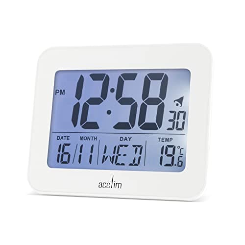 Image of Acctim Otto Superbrite® Digital Bedside Alarm Clock (White)