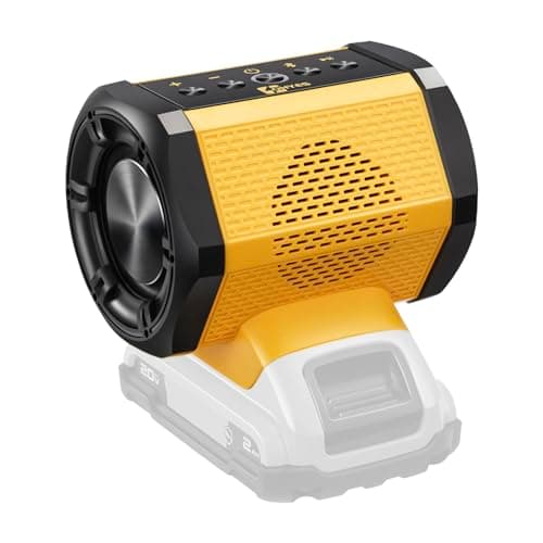 Image of Bluetooth Speaker Compatible with DeWALT 20v Max Including 20-60v Flexvolt Battery for Jobsite Camping & Parties (Battery not Included)