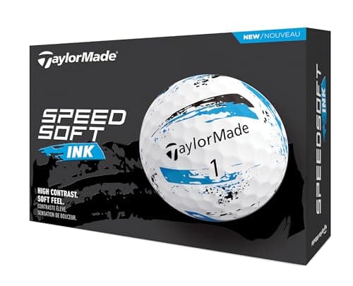 Image of TaylorMade SpeedSoft Ink Blue Golf Ball, 2024