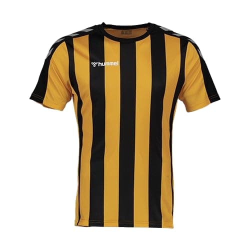Image of hummel Stripe Short Sleeve Jersey, Sports Yellow/Black
