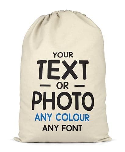 Image of Shopagift Personalised Photo Image Message Sack for Christmas Xmas Birthday or Laundry Toy Bag X-Large 70cm x 50cm