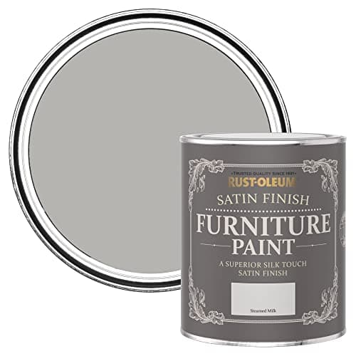 Image of Rust-Oleum Off White Furniture & Skirting Board Paint in Satin Finish - Steamed Milk 750ml