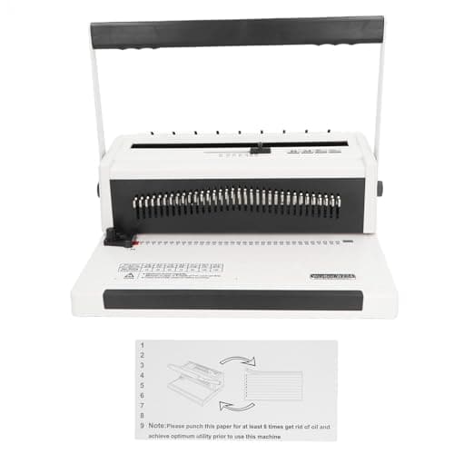 Image of Wire Binding Machine, 3:1 Pitch for A4 A5 Paper, Double Wire Binder with Humanized Handle, Binds up to 120 Sheets, Ideal for Home or Office Use