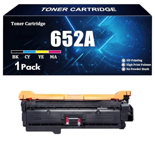 Image of 652A High Yield Toner Cartridge Compatible with Chip for HP CF320A CF321A CF322A CF323A for HP M680dn M680f M680z Printer 1 Pack BK C M Y 16500 Pages,M-1 piece