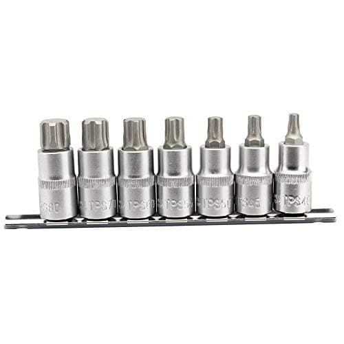 Image of Draper 16341 1/2" Square Drive TX-Star Plus 55MM Socket Bit 7 Piece Set