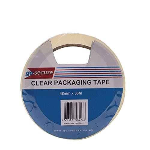 Image of GoSecure Packaging Tape 50mmx66m Clear (Pack of 6)