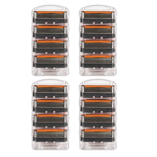 Image of Razor Blades Compatible with Gillette Fusion 5, 5-Layer Shaving Blades Refill Set, Dual-Layer Lubrication Strips, Designed to Deliver an Ultra-Close & Smooth Shaving, Colour May Vary (16)