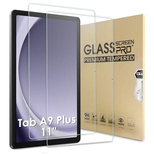 Image of Bighan 2 Pack Screen Protector Compatible with Samsung Galaxy Tab A9 Plus/Galaxy Tab A11 Plus(A11+) 11", 9H Hardness Tempered Glass Film Clear Anti-Bubble Full Coverage foil