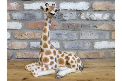 Image of Annibells Large Lying Giraffe Garden Statue Decorative Indoor/Outdoor Ornament