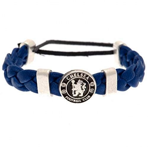 Image of Chelsea Fc Faux Leather Pu Slider Bracelet With Club Crest