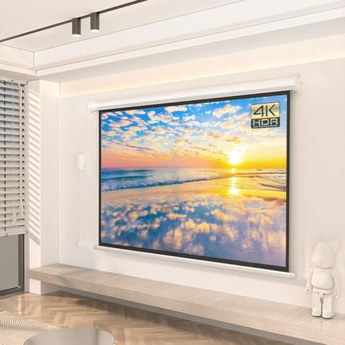 Image of 60" 72" Electric Projector Screen Ultra HDR Upgraded Motorized Projection Screen With Remote Support 4:3 16:9 Electric Screens Perfect For Meeting, School, Home(60inch(16:9))