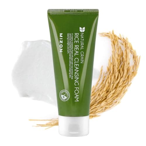 Image of [MIZON] REAL RICE CLEANSING FOAM (150ml) Korean Skincare - Gentle Exfoliating - Hydrating & Pore-Cleansing - Skin vitality & radiance - Recommended for oily skin