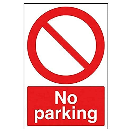 Image of V Safety No Parking Sign - 200mm x 300mm - 1mm Rigid Plastic
