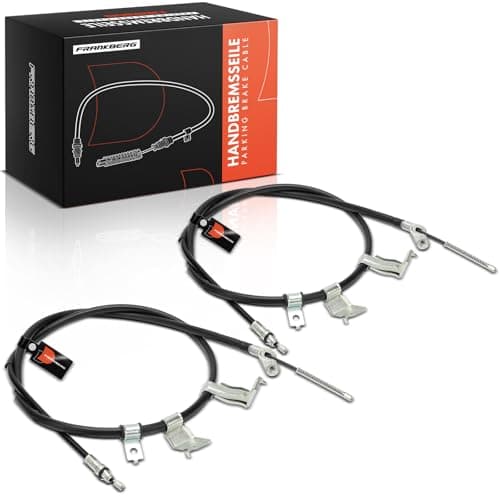 Image of Frankberg 2x Handbrake Cable Rear Compatible with Qashqai +2 I J10 JJ10E NJ10 1.5L-2.0L 2007-2013 Qashqai +2 I Van J10 JJ10E 1.6L 2.0L 2013-2014 Replace# 36530JD00A