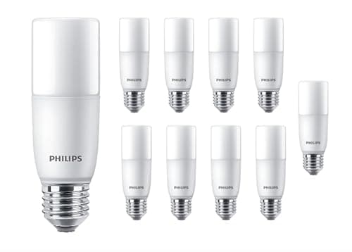 Image of Philips CorePro LED T38 Stick Light Bulb, 9.5W (68W Equivalent), 950 Lumens, Warm White 3000K, E27 Edison Screw Base, Pack of 10