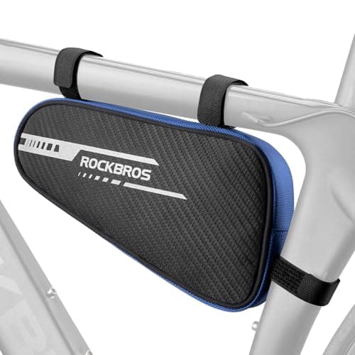 Image of ROCKBROS Bike Triangle Bag Bicycle Frame Bag Reflective Bike Bicycle Under Top Tube Pouch Side Opening Corner Pouch Storage Pack for Cycling 1.2L