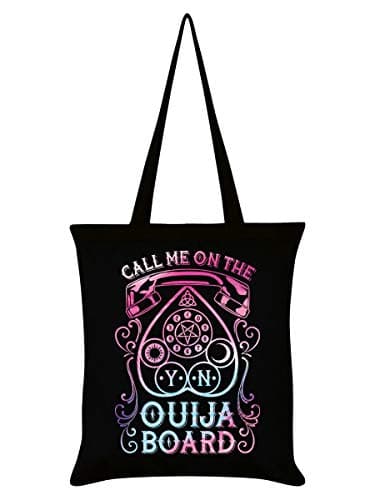 Image of Grindstore Call Me On The Ouija Board Tote Bag Black 38x42cm